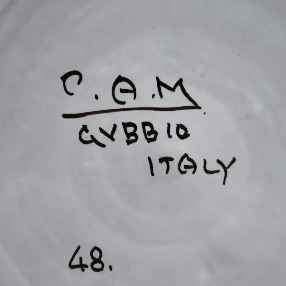 Италианска чиния от Губио 1940-50те - antique