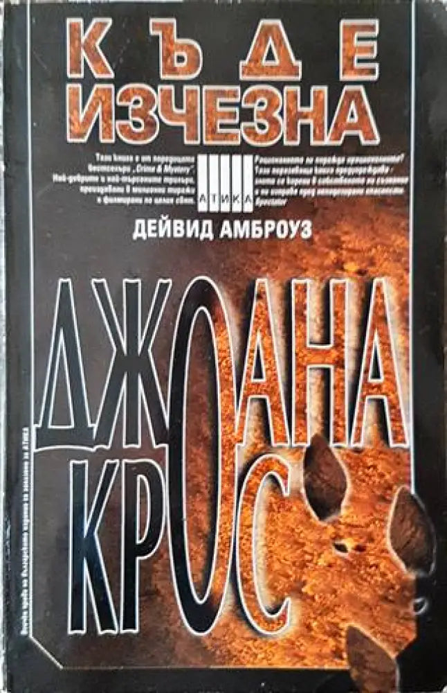 Къде изчезна Джоана Крос - Книги