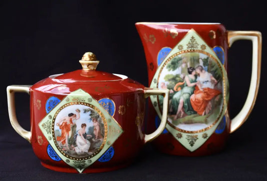 Кана и захарница във виенски стил. Колекционни. - antique