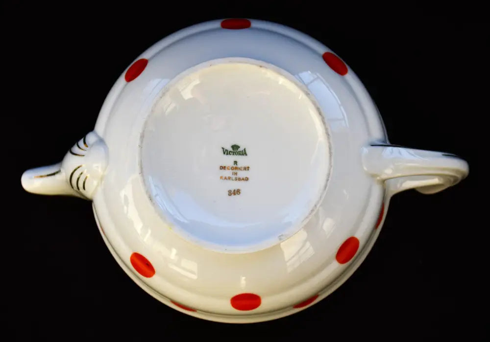 Карловарски порцеланов чайник на ’Victoria’ от 1930-те - antique