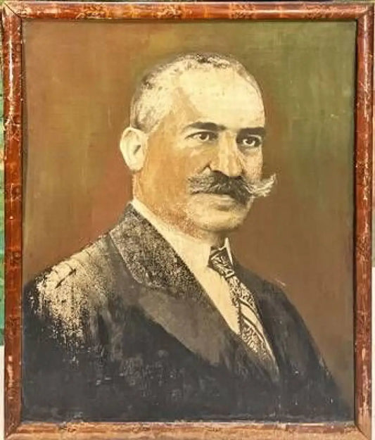картина акварел,фазер в рамка - antique