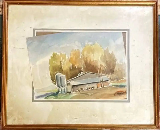 Картина акварел хартия в рамка (813) - Картина