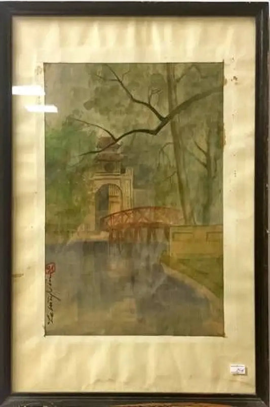 Картина акварел,хартия в рамка (821) - Картина