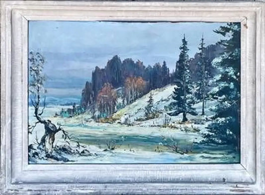 Картина масло фазер в рамка - antique