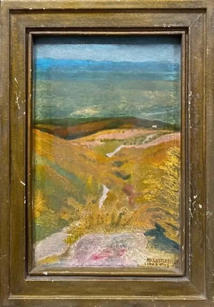 Картина масло на фазер с рамка-Михаил Шумлянски’София 1942г.’ - antique