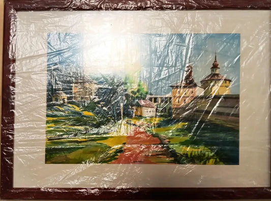 Картина масло върху фазер с рамка (556) - Картина