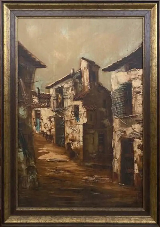Картина масло върху фазер с рамка (658) - Картина