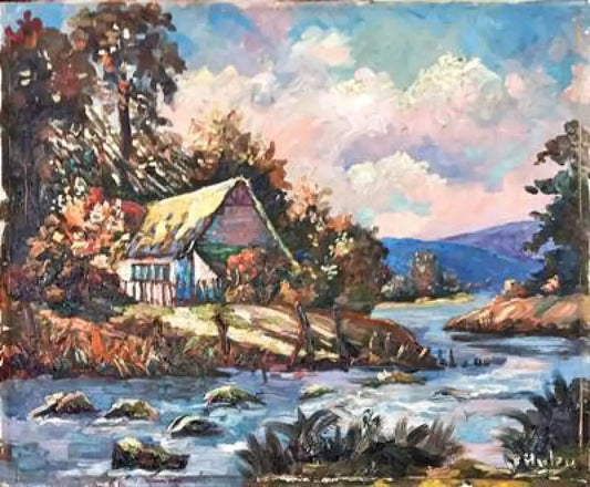 Картина масло върху платно с рамка (581) - Картина