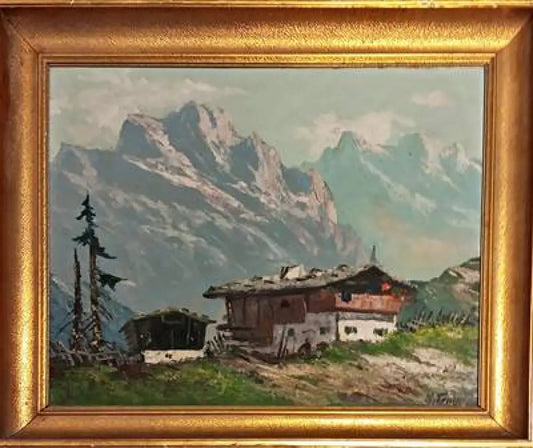 Картина масло върху платно с рамка (586) - Картина