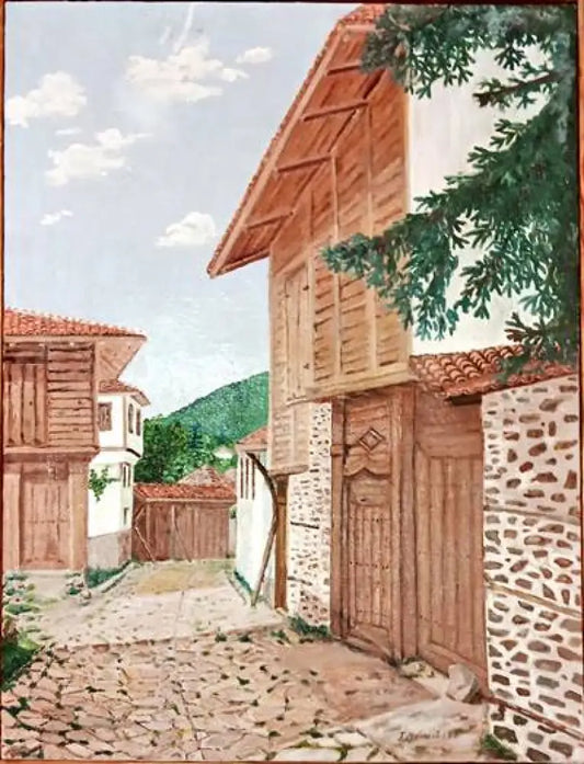 Картина масло върху платно с рамка (595) - Картина