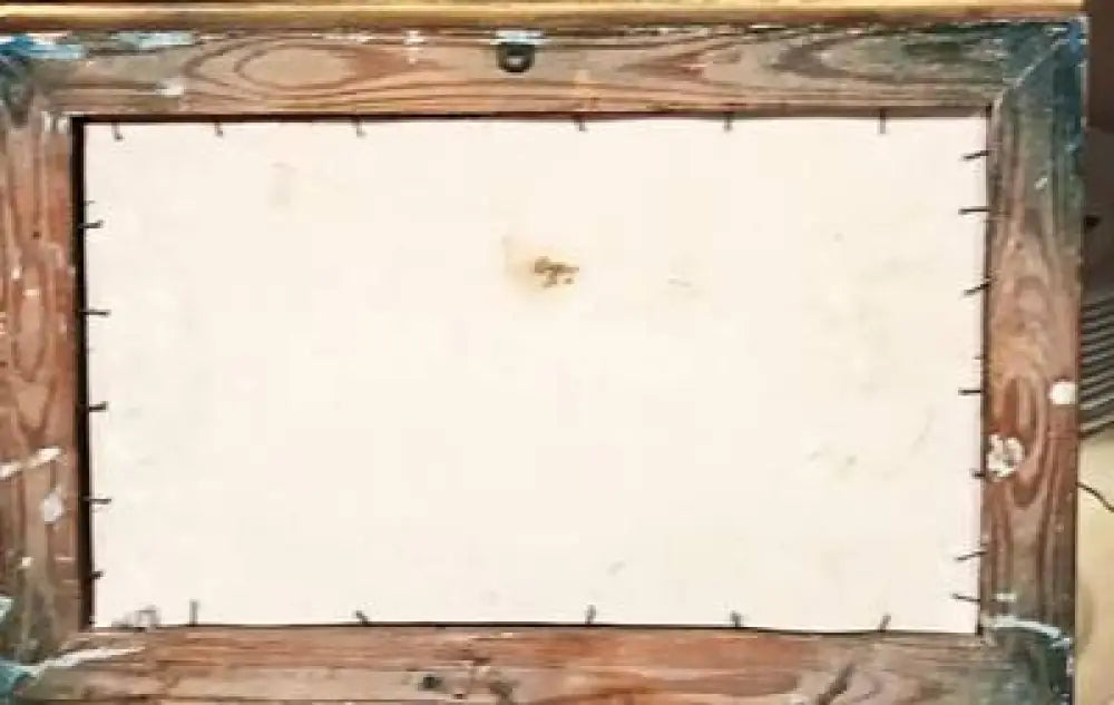 Картина масло върху платно с рамка и стъкло - antique