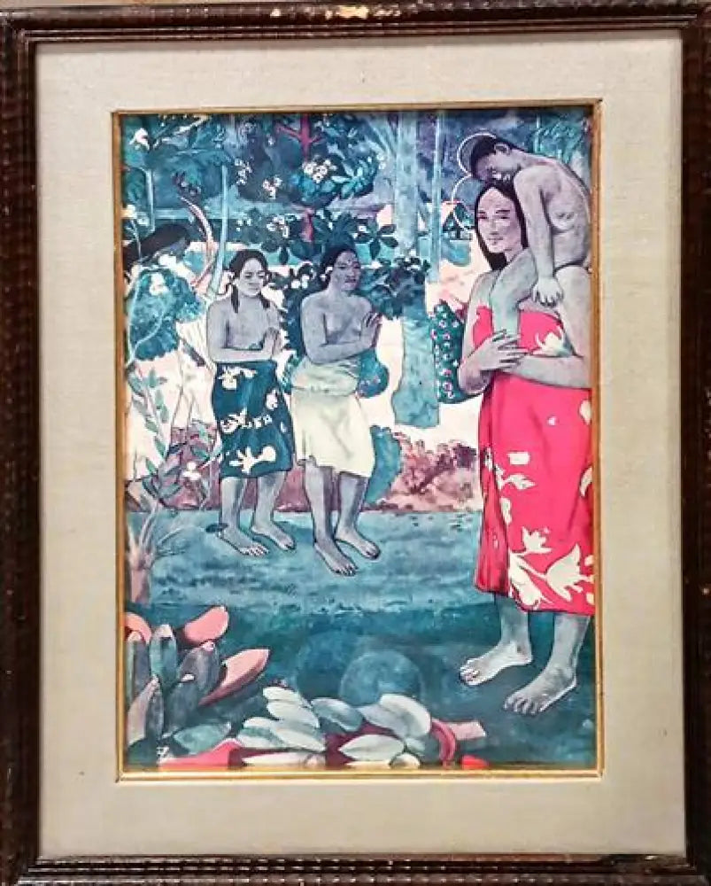 Картина масло върху платно с рамка и стъкло репродукция - antique