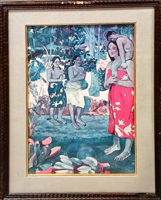 Картина масло върху платно с рамка и стъкло репродукция - antique