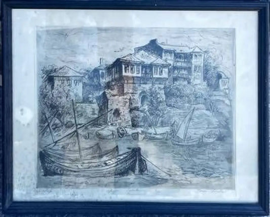 Картина офорт 8/10 в рамка - antique