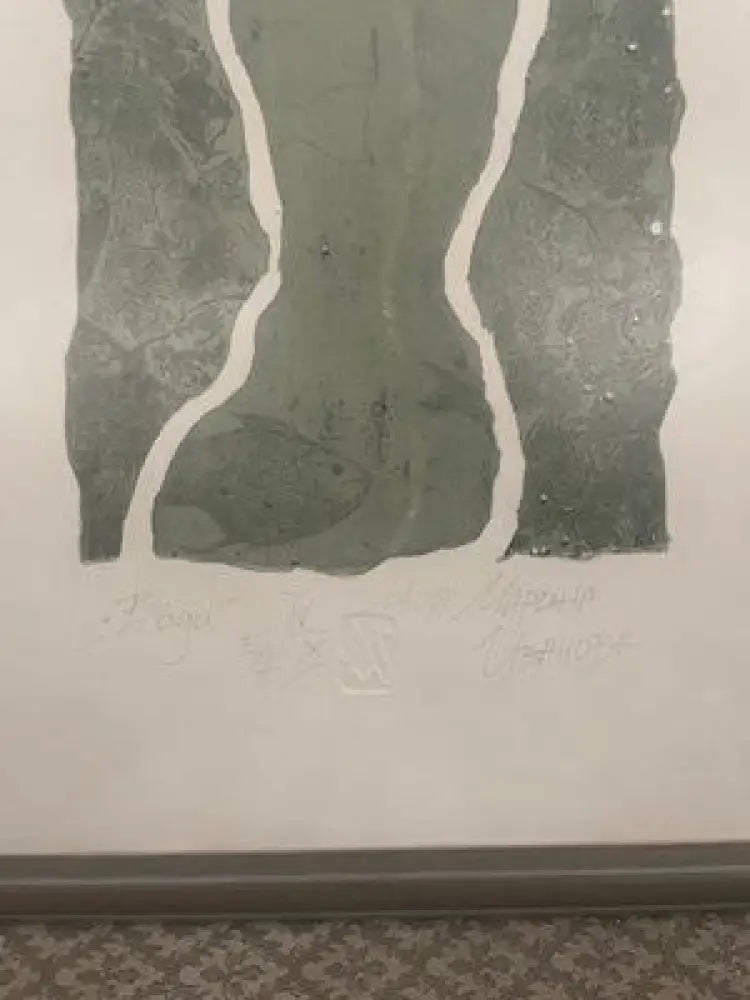 Картина офорт,,Вода’ Е/А IV/X в рамка - antique