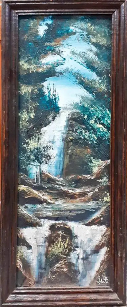 Картина с рамка масло - Златев `95 - antique