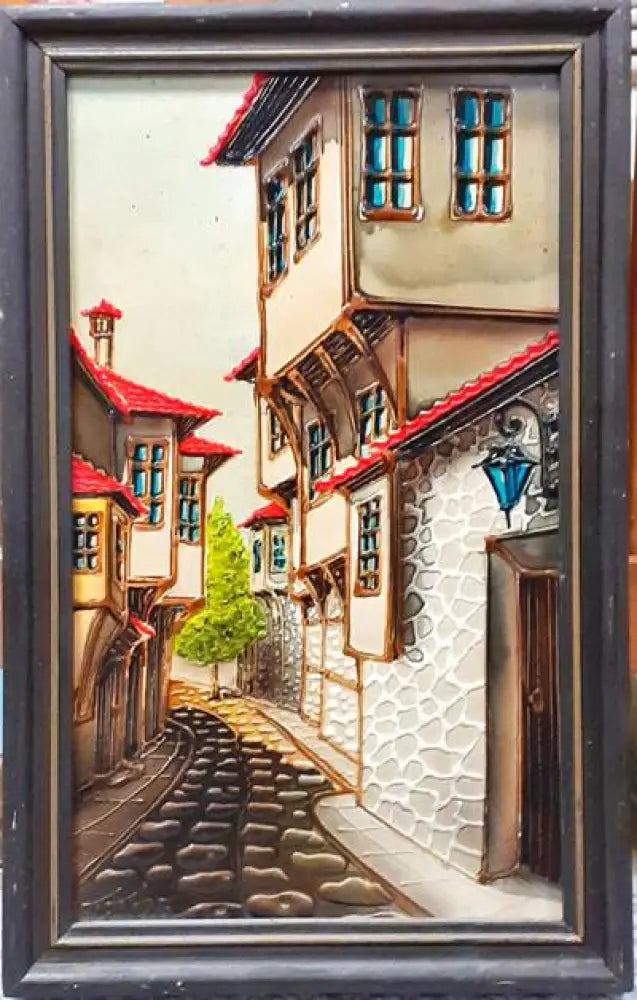 Картина смесена техника - ’Из Пловдив’ Борислав Тодоров 1995г. - antique
