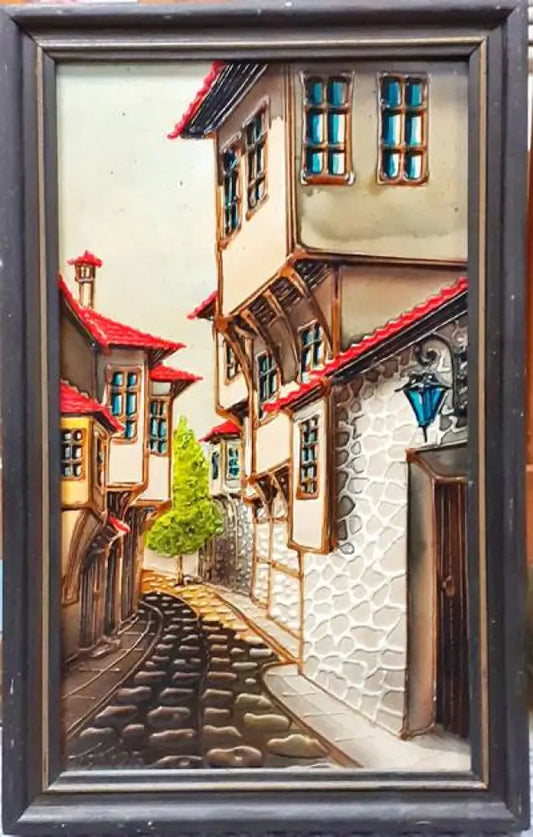 Картина смесена техника - ’Из Пловдив’ Борислав Тодоров 1995г. - antique