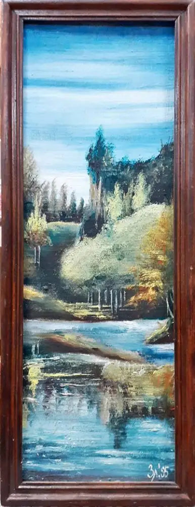 Картина върху фазер масло - Златев `95 - antique