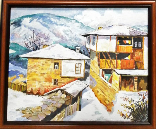 Картина върху фазер с рамка масло (272) - Картина