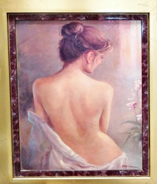 Картина върху картон с рамка масло репродукция - antique