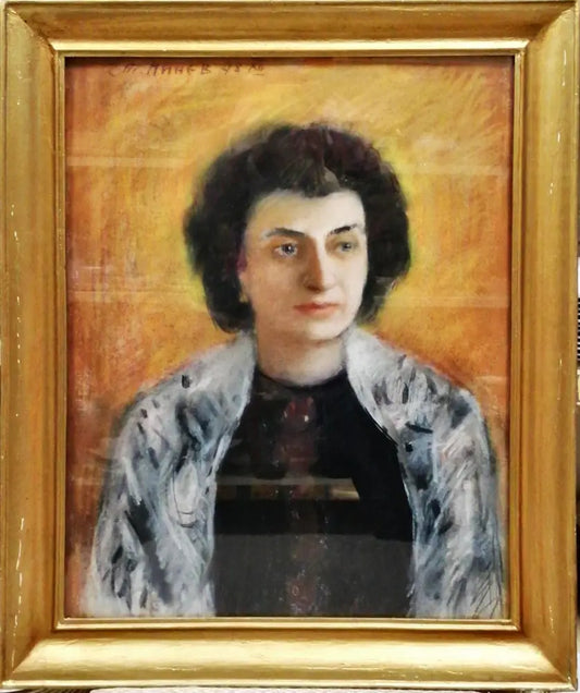 Картина върху картон с рамка пастел - antique