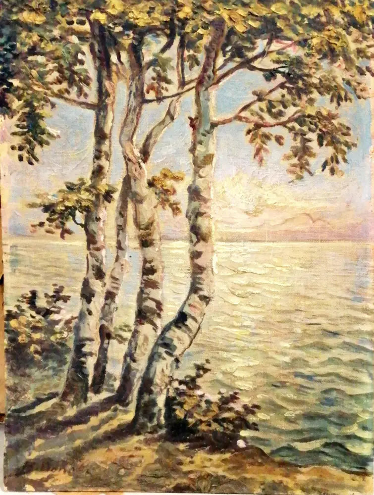 Картина върху каширано платно без рамка масло - antique