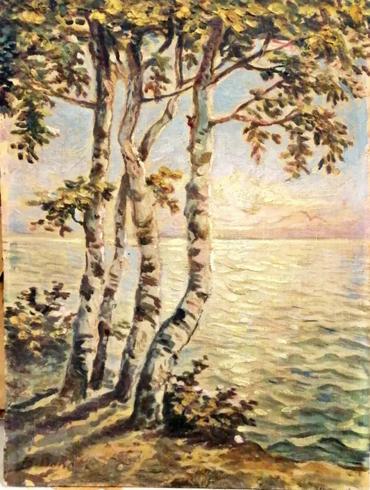 Картина върху каширано платно без рамка масло - antique