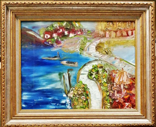 Картина върху платно с рамка масло - antique