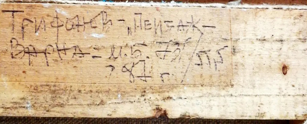 Картина върху платно с рамка масло-Г. Трифонов - antique