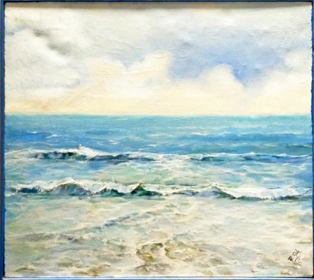 Картина върху платно с рамка масло - Росен-94г - antique