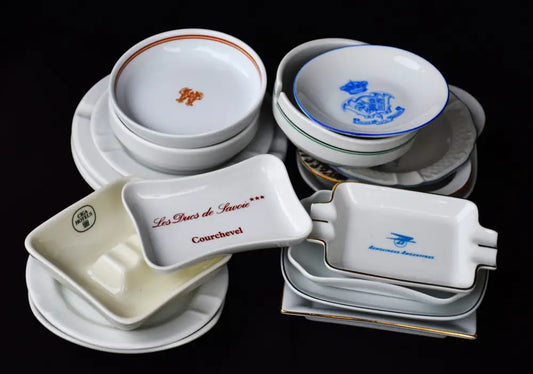 Колекция от порцеланови винтидж пепелници - antique