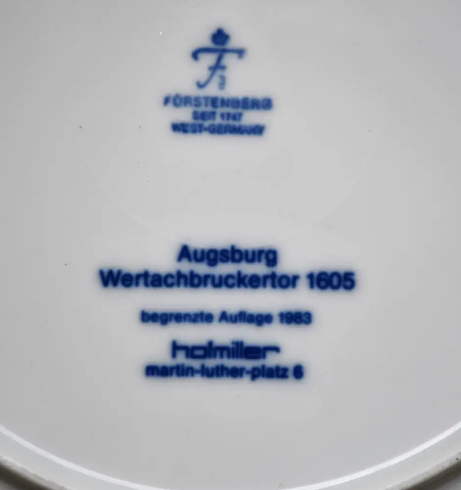 Колекционна чиния на Fürstenberg - antique