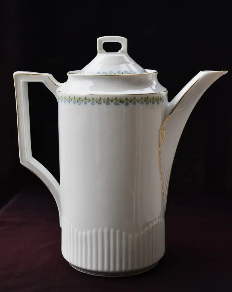 Комплект от голям старинен чайник и кана - KPM - antique