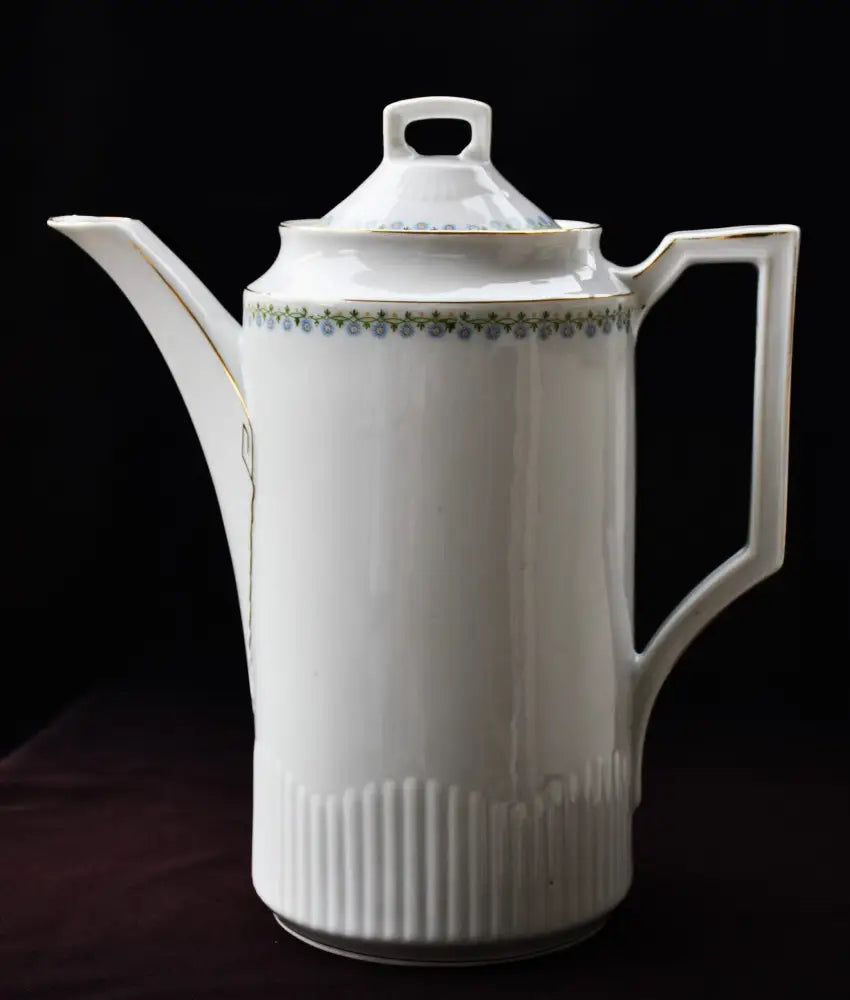 Комплект от голям старинен чайник и кана - KPM - antique