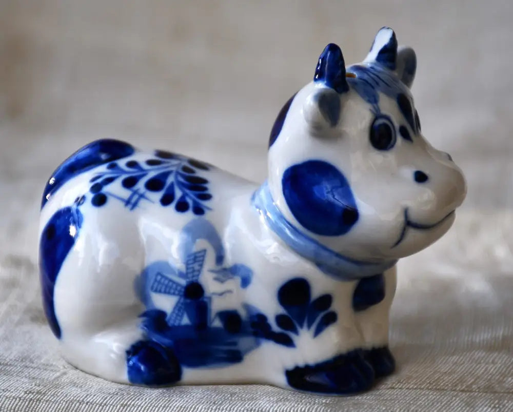 Крава-солница Delft - antique