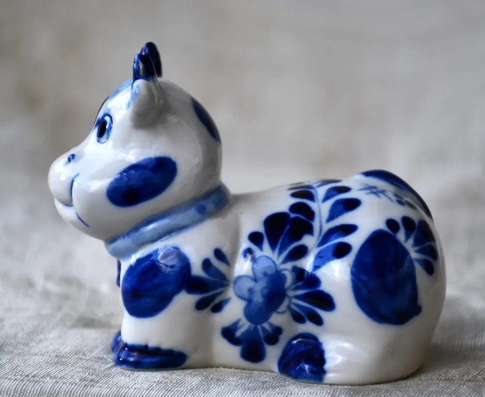 Крава-солница Delft - antique