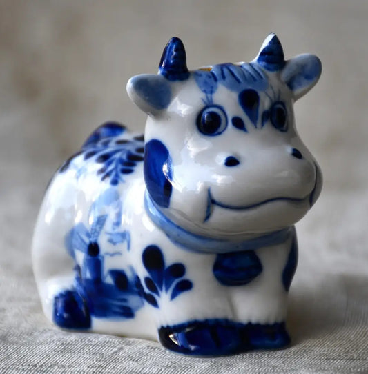 Крава-солница Delft - antique