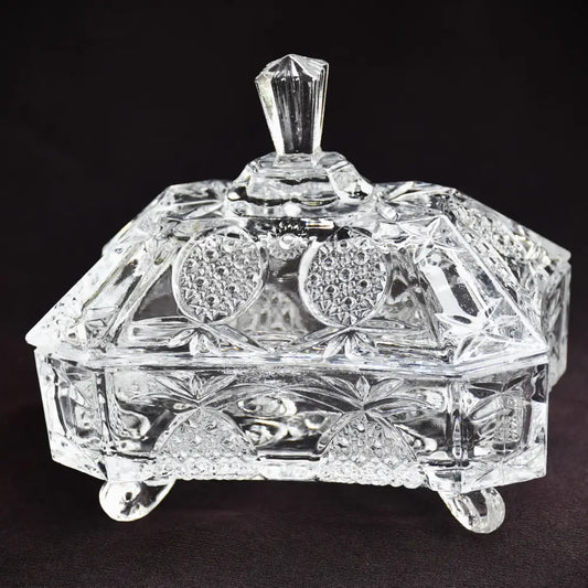 Кристална кутия с капак - antique