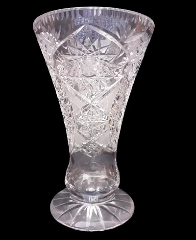 Кристална ваза - ръчна изработка - antique