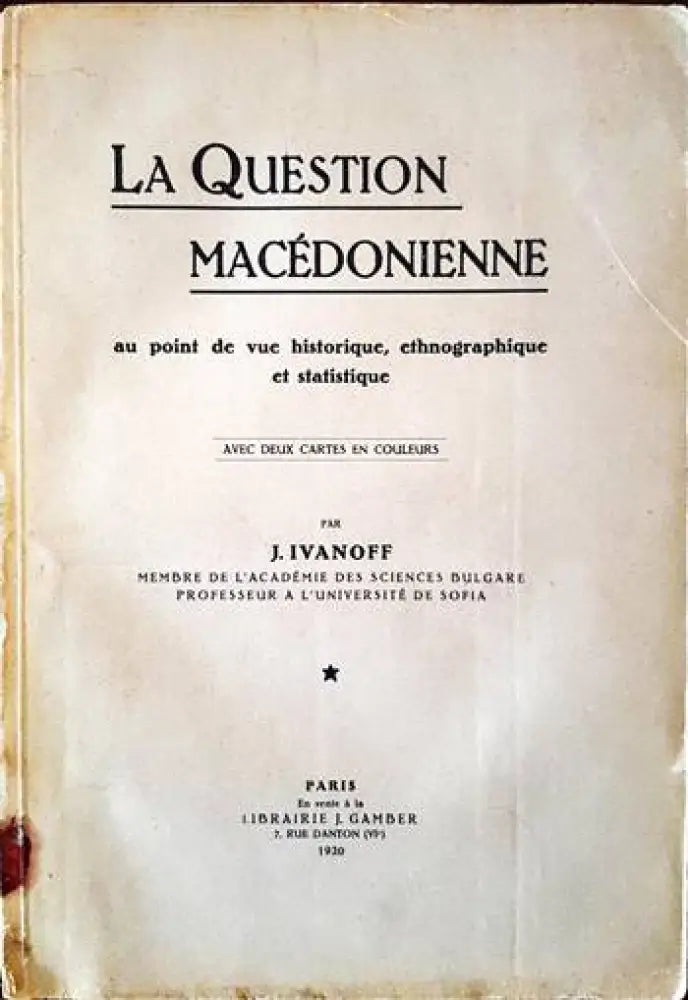 La question Macedonienne - Книги