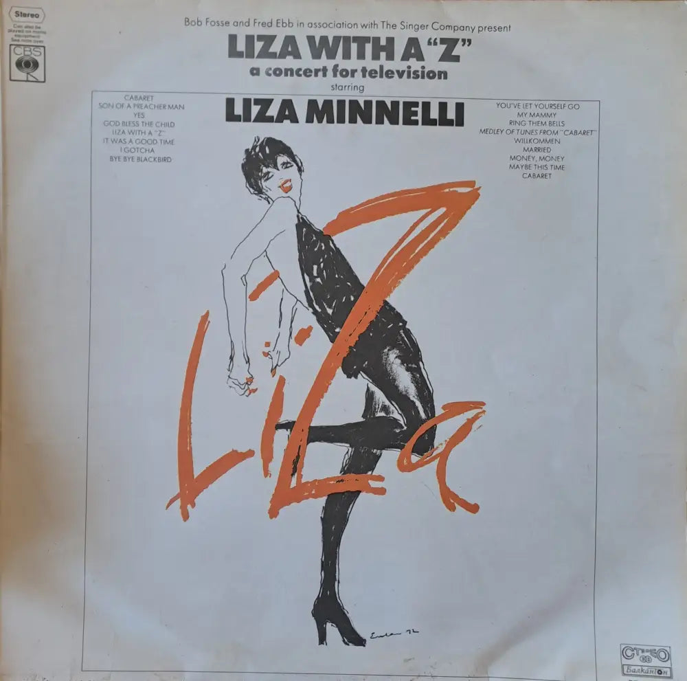 Liza Minnelli. Liza with a ’Z’ - a concert for television - antique