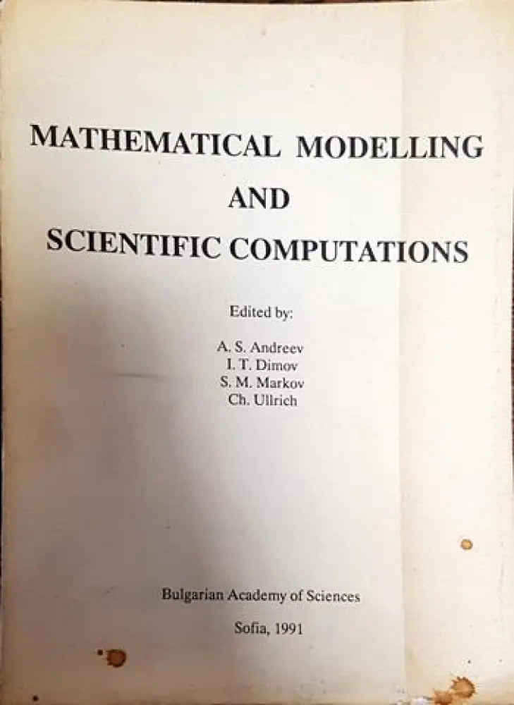Mathematical Modelling and Scientific Computations - Книги