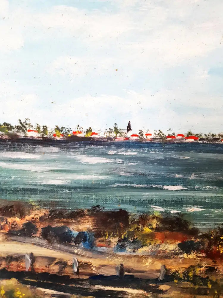 Морски пейзаж- масло от Martin Thomsen- 1990 година (1220) - Картина