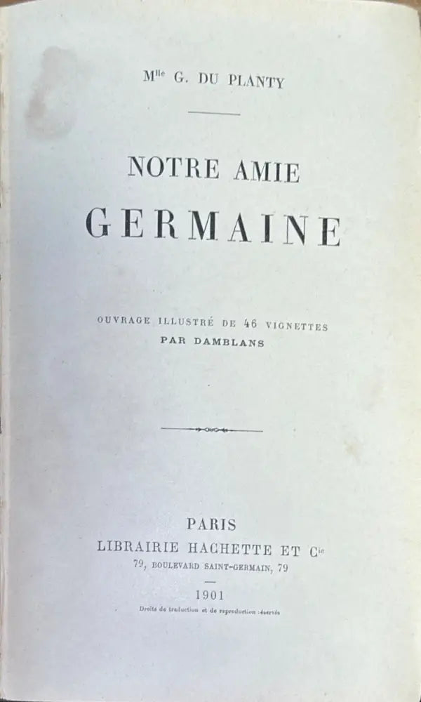 Notre Amire Germaine (342) - Книга