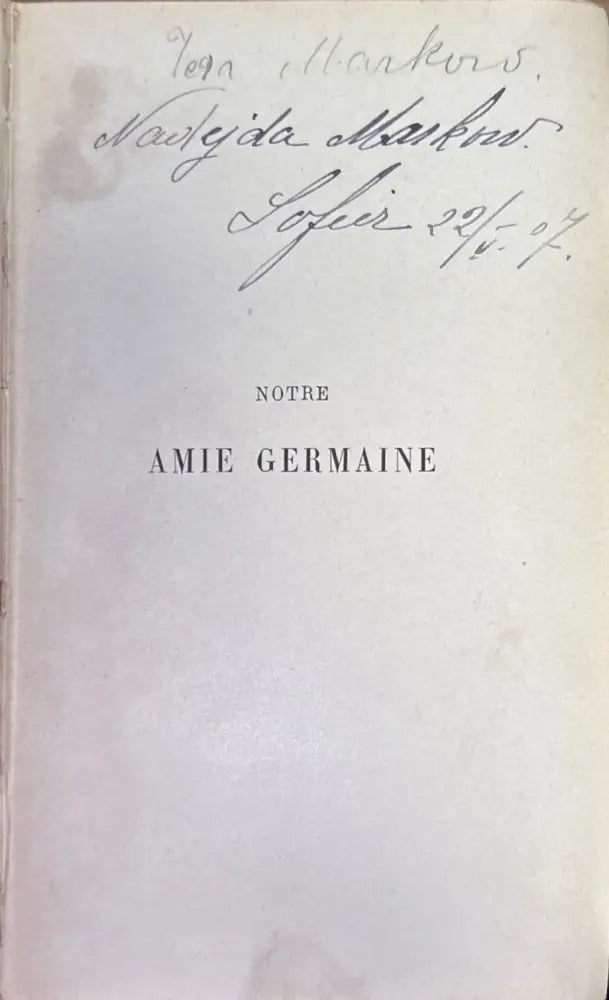 Notre Amire Germaine (342) - Книга