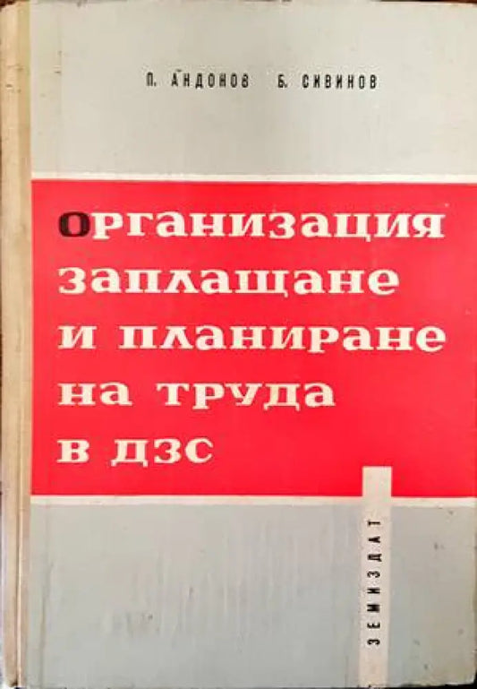 Организация заплащане и планиране на труда в ДЗС - Книги
