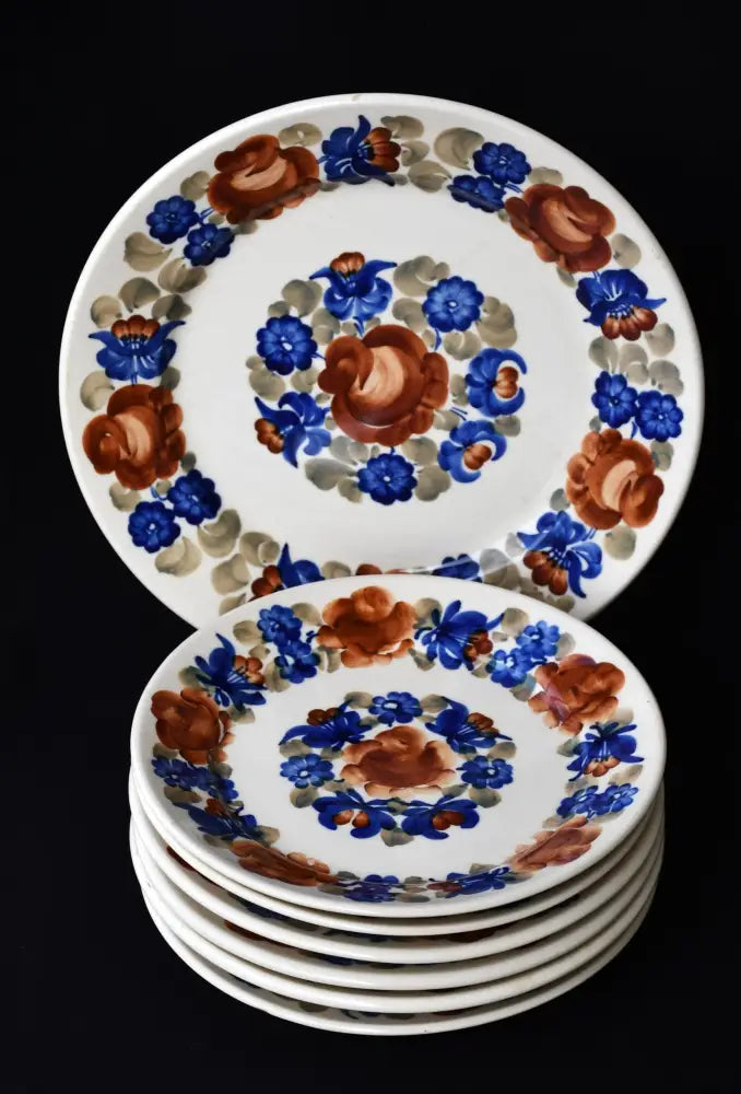 Пълен комплект ръчно рисувани чинии - antique