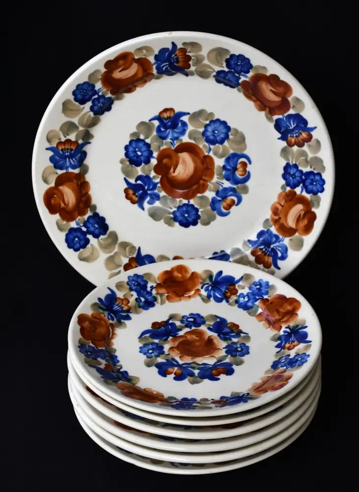 Пълен комплект ръчно рисувани чинии - antique