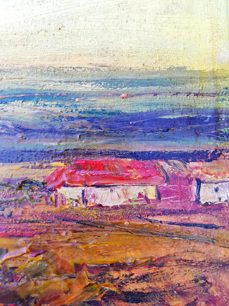 Пейзаж с къщи - Картина